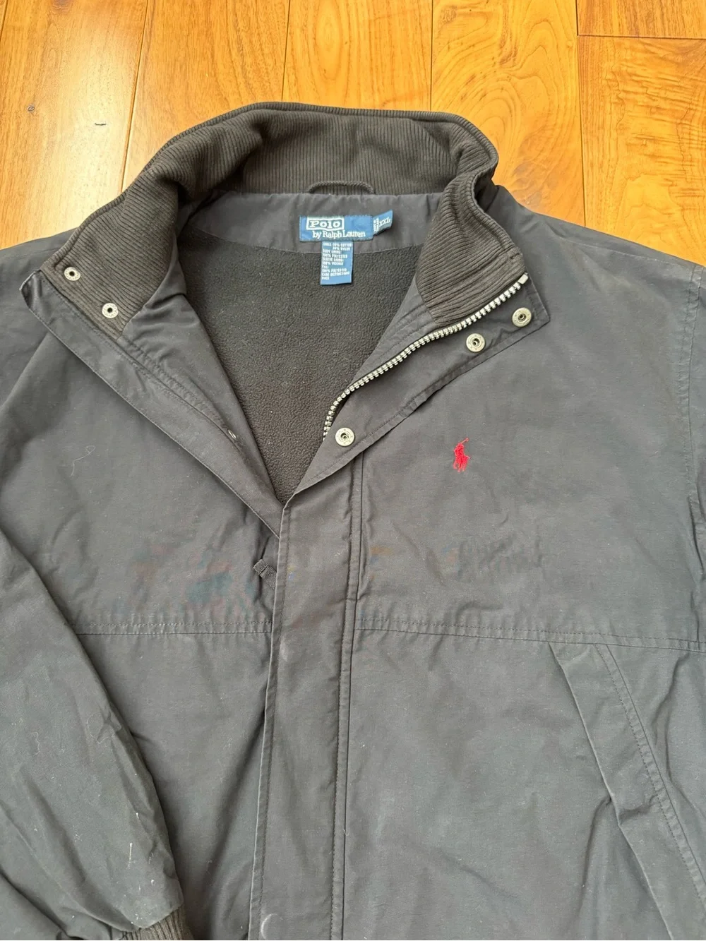 Polo Ralph Lauren Mens Fleece Lined Field Bomber Jacket Full Zip XXL Black